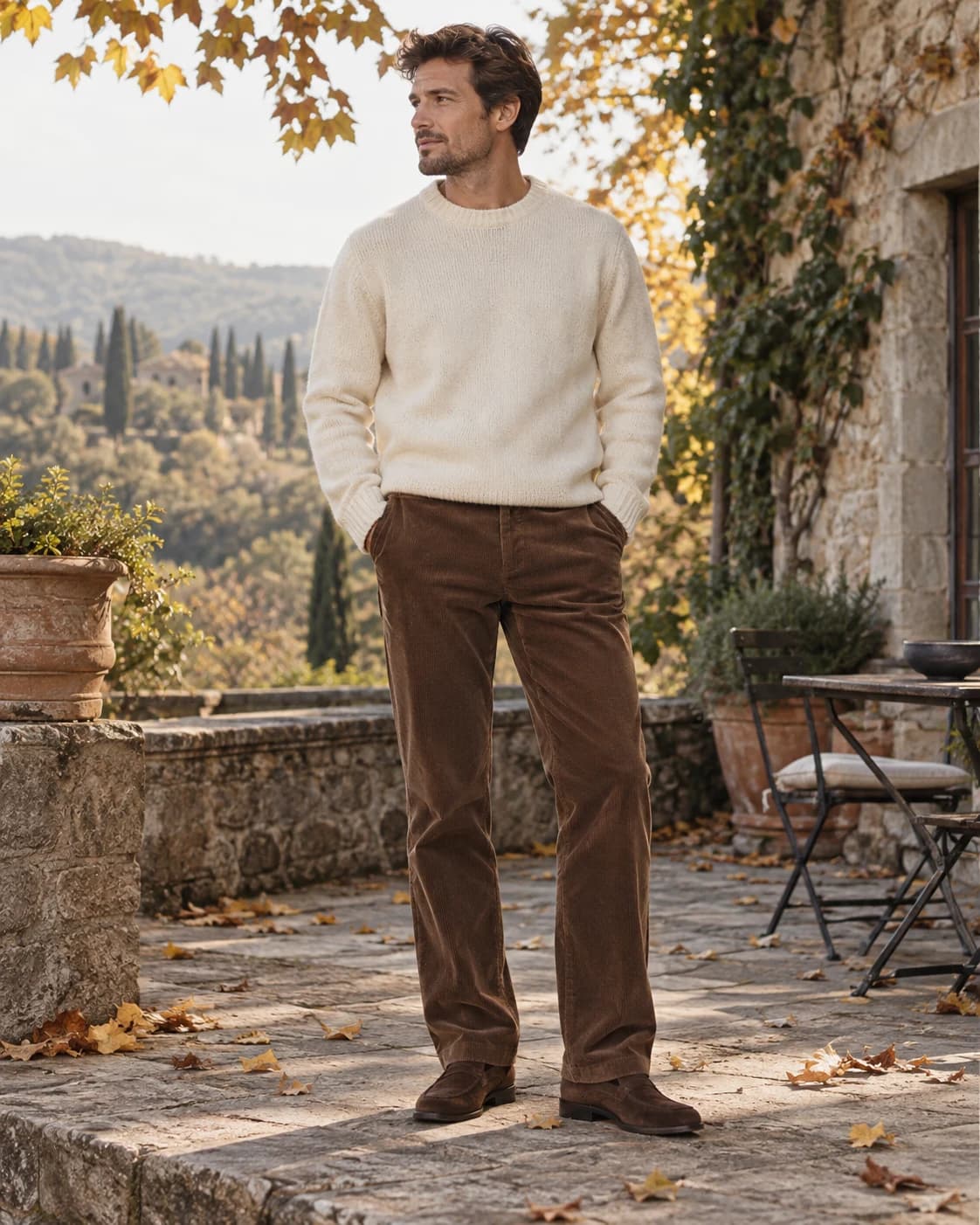 Walnut Corduroy Trousers — фотография 1