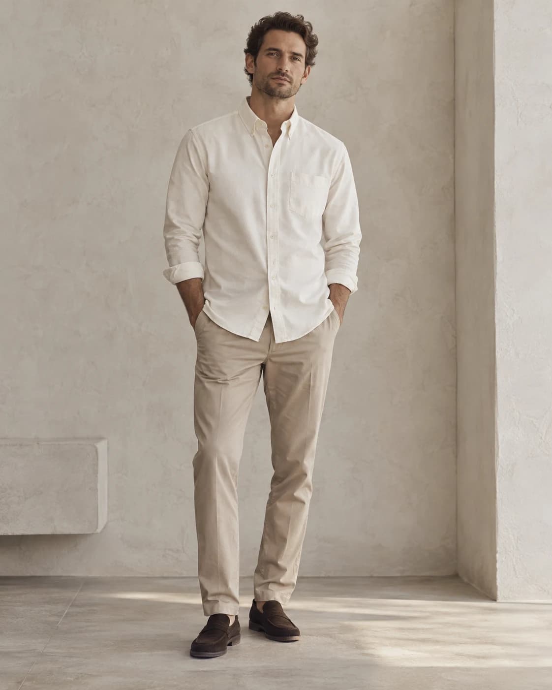 Ecru Oxford Shirt — фотография 1